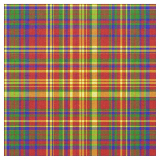 Plaid Fabric-Primary Colors 35 Fabric