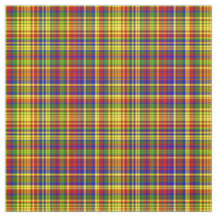 Plaid Fabric-Primary Colors 37 Fabric