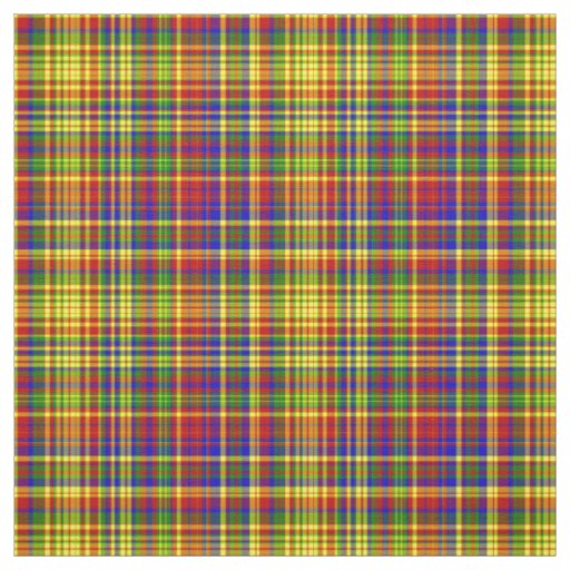 Plaid Fabric-Primary Colors 37 Fabric