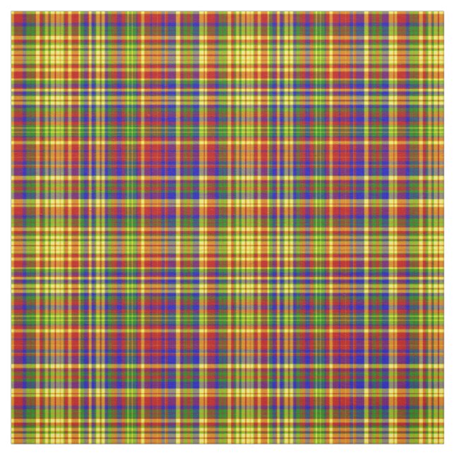 Plaid Fabric-Primary Colors 37 Fabric (Swatch)