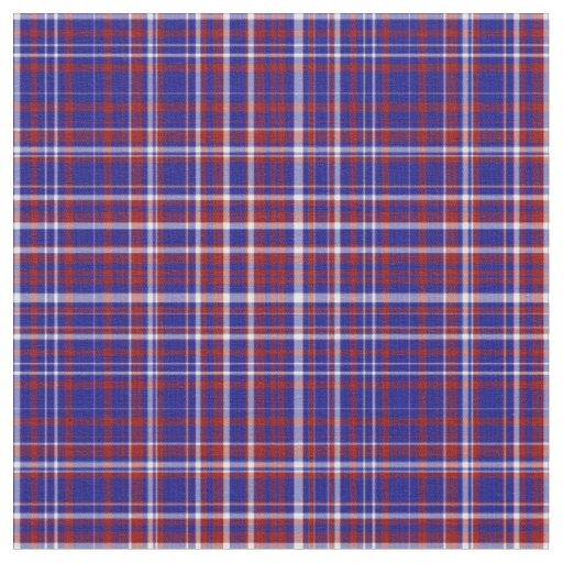 Plaid Fabric-Red White and Blue 42 Fabric