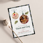 Plaid Family Christmas Pet Photos Gordon Tartan Holiday Card<br><div class="desc">Our enchanting Custom Plaid Christmas Greetings Card featuring your pet's photos is a delightful way to spread the holiday cheer and leave a lasting impression on your friends and family. This beautifully designed card is adorned with rustic tartan background and the reverse side, evoking the warmth and charm of the...</div>
