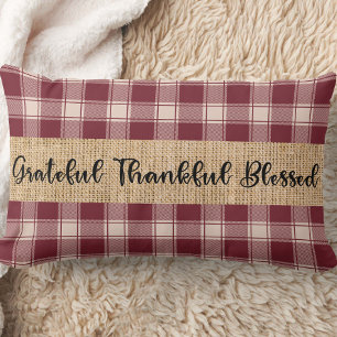 Plaid Farmhouse Rustic Throw Pillow