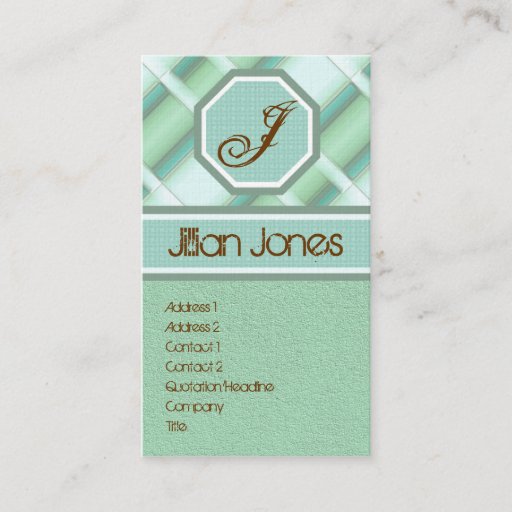Customizable Plaid Fashion Business Cards