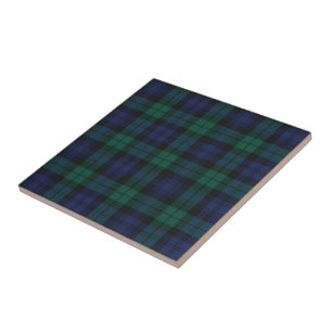 Plaid Festive Classic Rustic Green Tartan Ceramic Tile