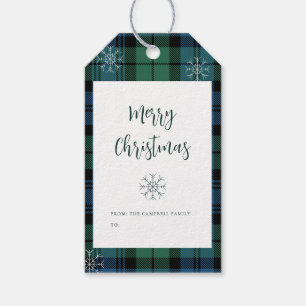 Plaid Festive Family Campbell Tartan Gift Tags