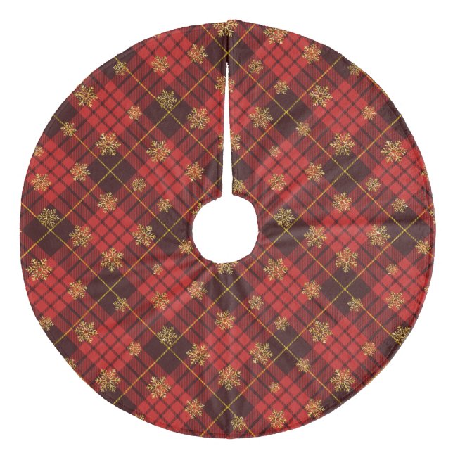 Plaid Fleece Tree Skirt (Front)