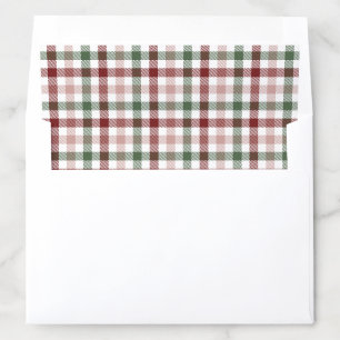 Plaid For Christmas Words Holiday Envelope Liner