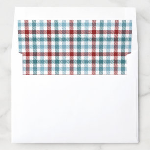 Plaid For Christmas Words Holiday Envelope Liner