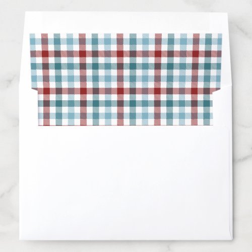 Plaid For Christmas Words Holiday Envelope Liner