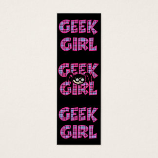 Plaid Geek Girl Design Bookmark