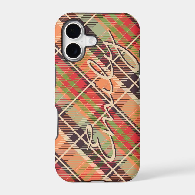 Plaid Geometry Case-Mate iPhone Case (Back)