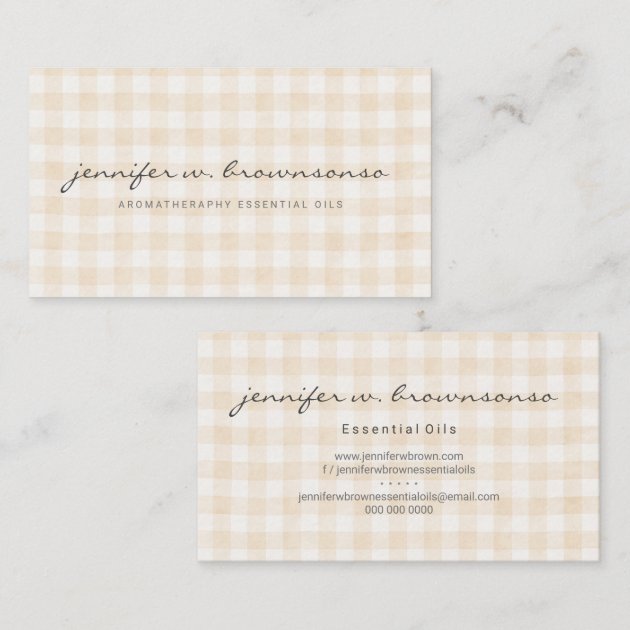 Plaid Gingham Business Card