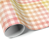 Plaid Gingham Country Farmhouse Vintage Simple Wrapping Paper (Roll Corner)