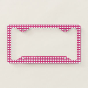Plaid Gingham Design License Plate Frame
