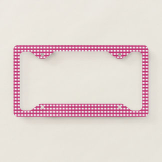 Plaid Gingham Design License Plate Frame