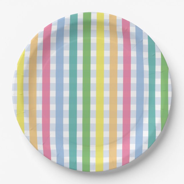 Plaid Gingham Party plate (Front)