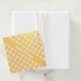 Plaid Gold Foil Favor Tags