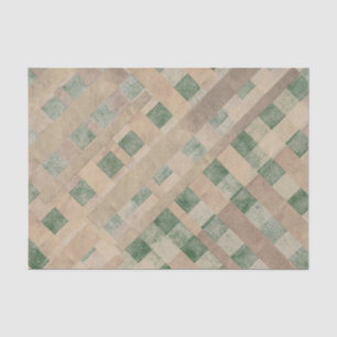 Plaid Gone Bad Grunge Green Gold Tissue Paper