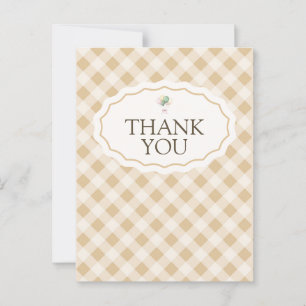 Plaid Goose Baby Shower Thank You Postcard