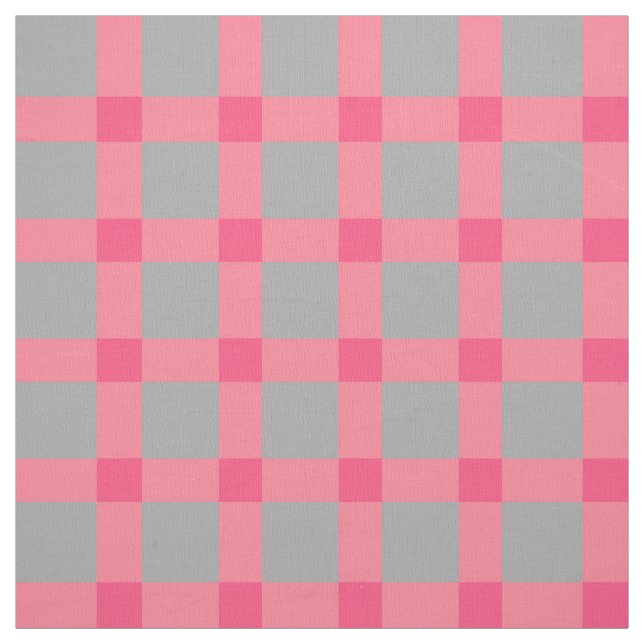 Plaid , gray and pink , gray , pink , pattern , el fabric (Swatch)