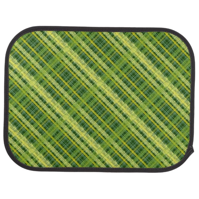  Plaid Green  Car Floor Mat (Rear)