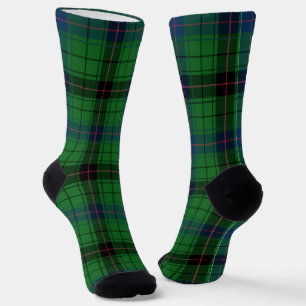 Plaid Green Check Elegant Rustic Tartan Socks
