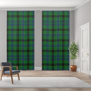 Plaid Green Checkered Davidson Rustic Tartan Blackout Curtains