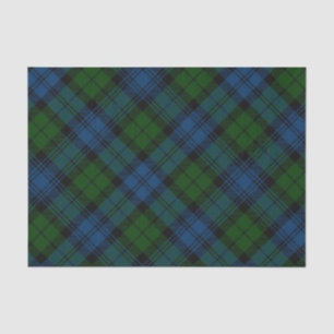 Plaid Green Family Holidays Rustic Tartan Tissue Paper