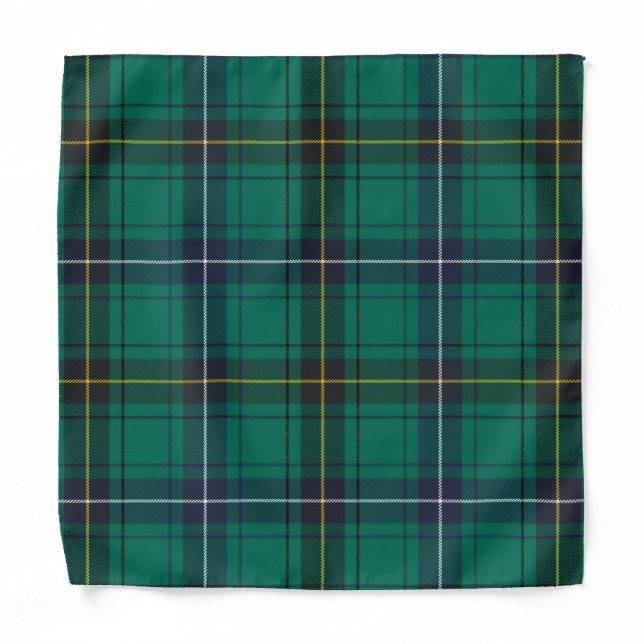 Plaid Green Henderson Classic Tartan Bandana (Front)