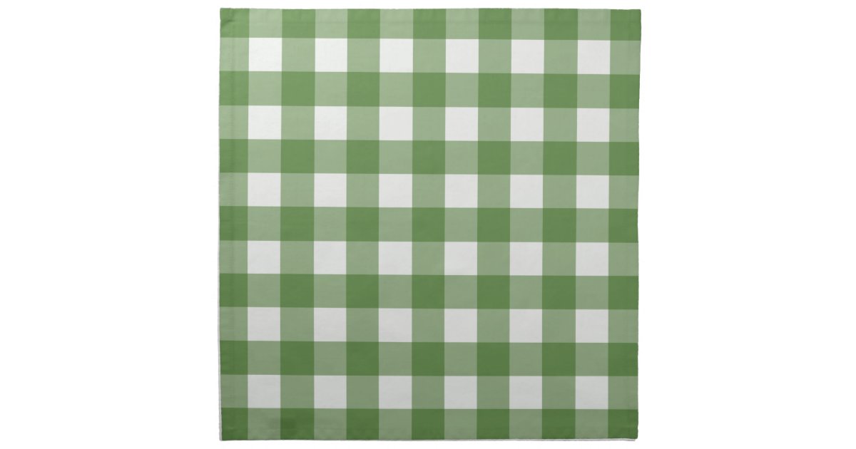Plaid green pattern cloth napkin Zazzle