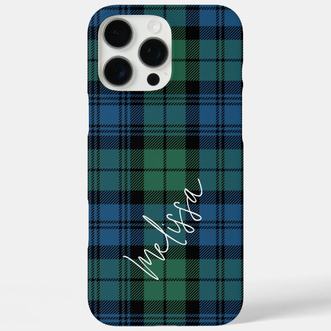 Plaid Green Rustic Campbell Tartan Case-Mate iPhone Case (Back)