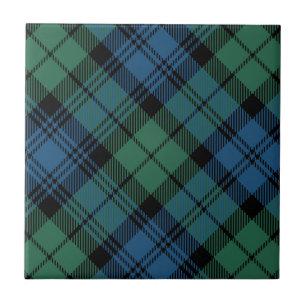 Plaid Green Rustic Farmhouse Campbell Tartan Ceramic Tile