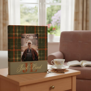 Plaid green Visitor Communication  3 Ring Binder