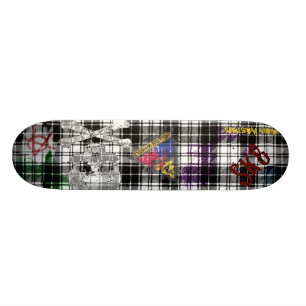 Plaid Grunge Skateboard Deck