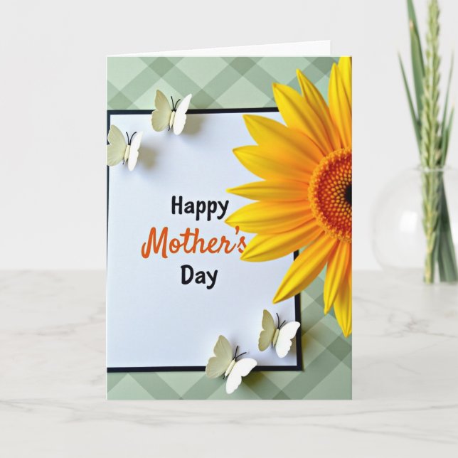 Plaid Happy Mothers Day Card (Front)