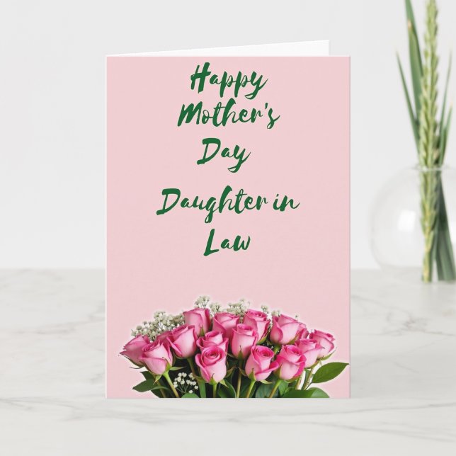 Plaid Happy Mothers Day Floral Card (Front)