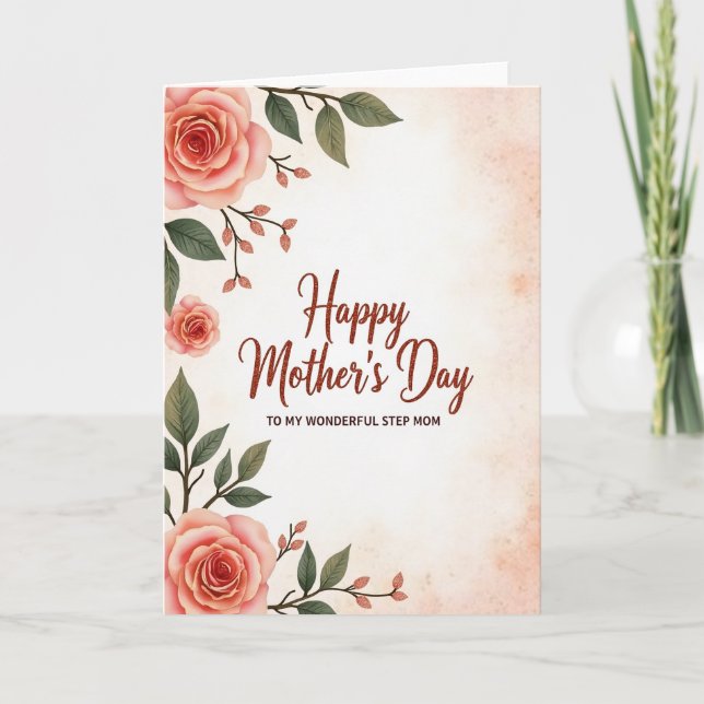 Plaid Happy Mothers Greeting Card (Front)