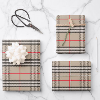 Plaid Hatter Wrapping Paper Sheets