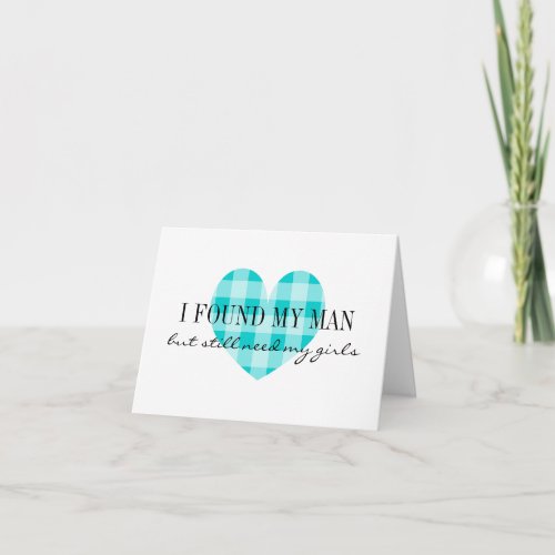 Plaid heart Will you be my bridesmaid request card