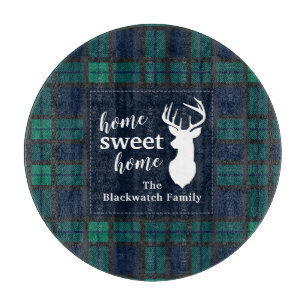 Plaid Holiday Tartan Clan Blackwatch Personalized Cutting Board