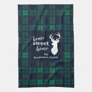 Plaid Holiday Tartan Clan Blackwatch Personalized Kitchen Towel