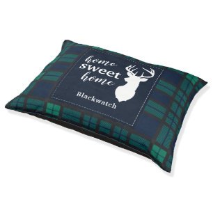 Plaid Holiday Tartan Clan Blackwatch Personalized Pet Bed