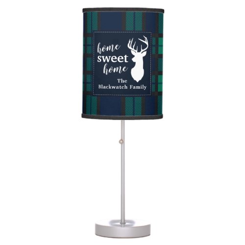 Plaid Holiday Tartan Clan Blackwatch Personalized Table Lamp