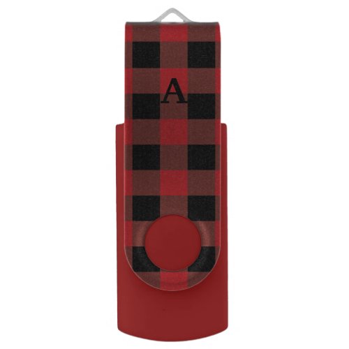 Plaid Holiday USB Swivel Flash Drive