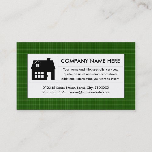 plaid home business cards