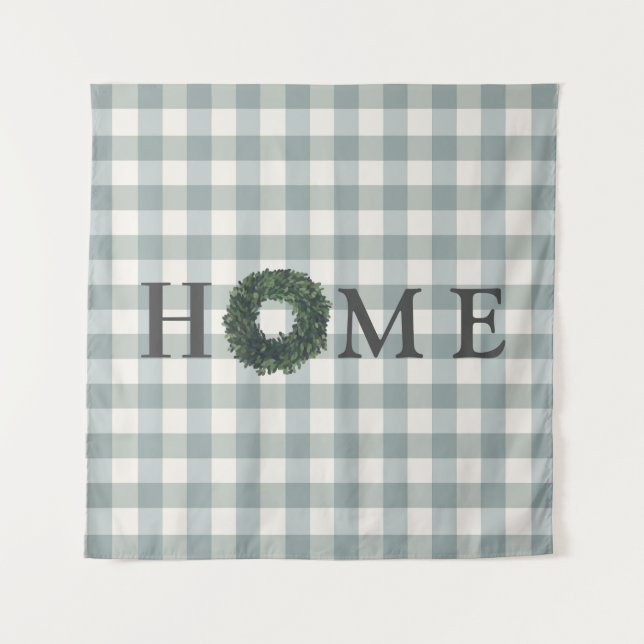 Plaid HOME Farmhouse Gingham Country Stylish Tapestry (Front)
