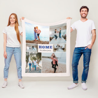 Plaid Home Personalized Photo Blanket