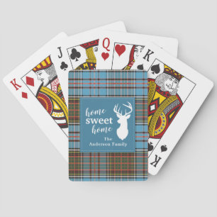 Plaid Home Sweet Home Tartan Anderson Tartan Poker Cards