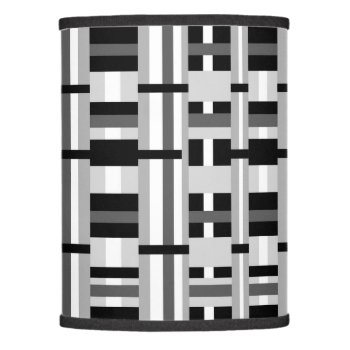 Plaid In Black White & Gray Lamp Shade by Mistflower at Zazzle